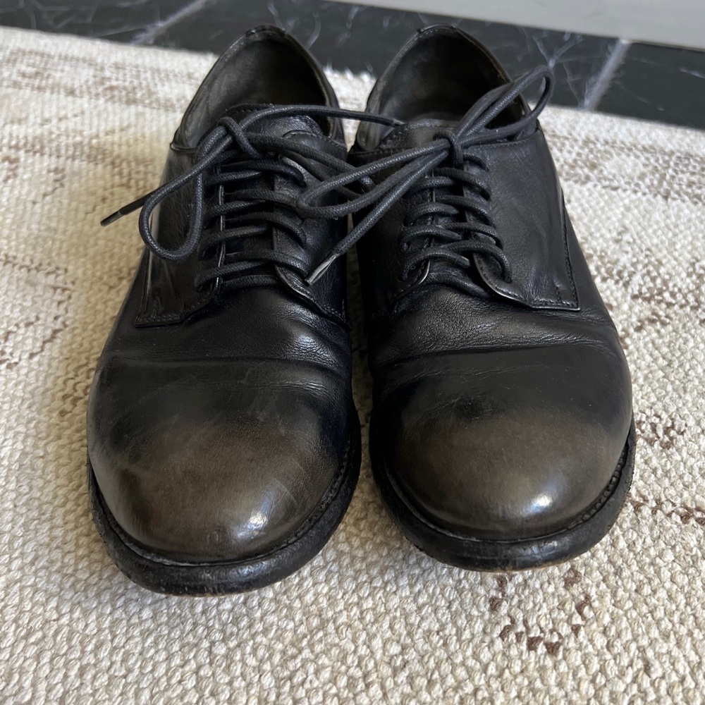 Womens Officine Creative Black Leather Derby Shoes 36